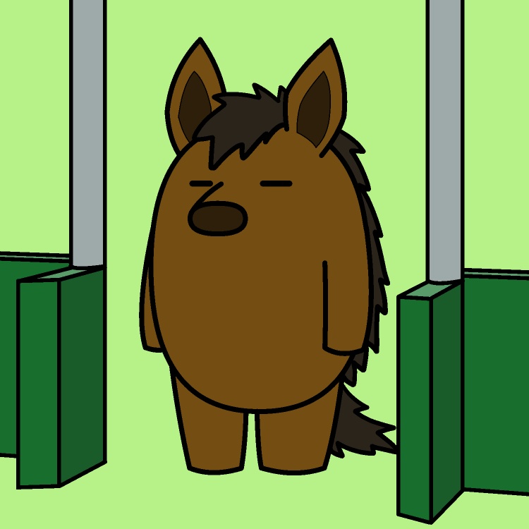 走りださないウマGIFアニメ