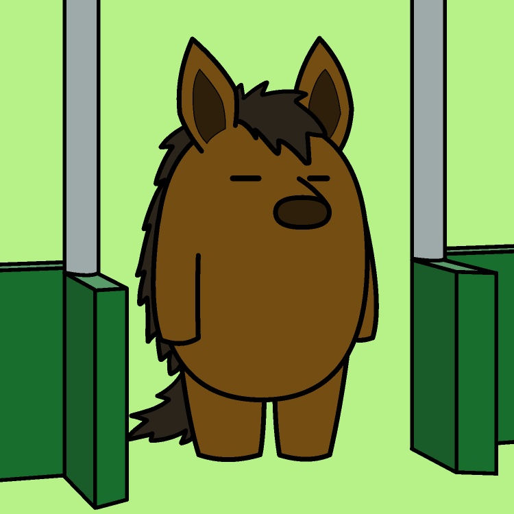 走りださないウマGIFアニメ