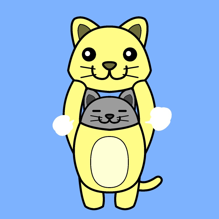 猫の着ぐるみネコGIFアニメ