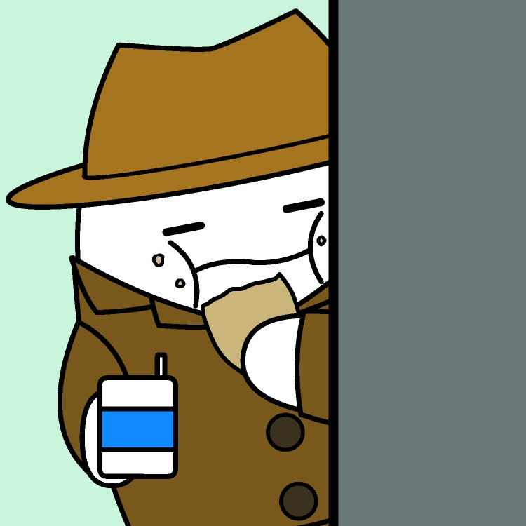 張り込み刑事GIFアニメ