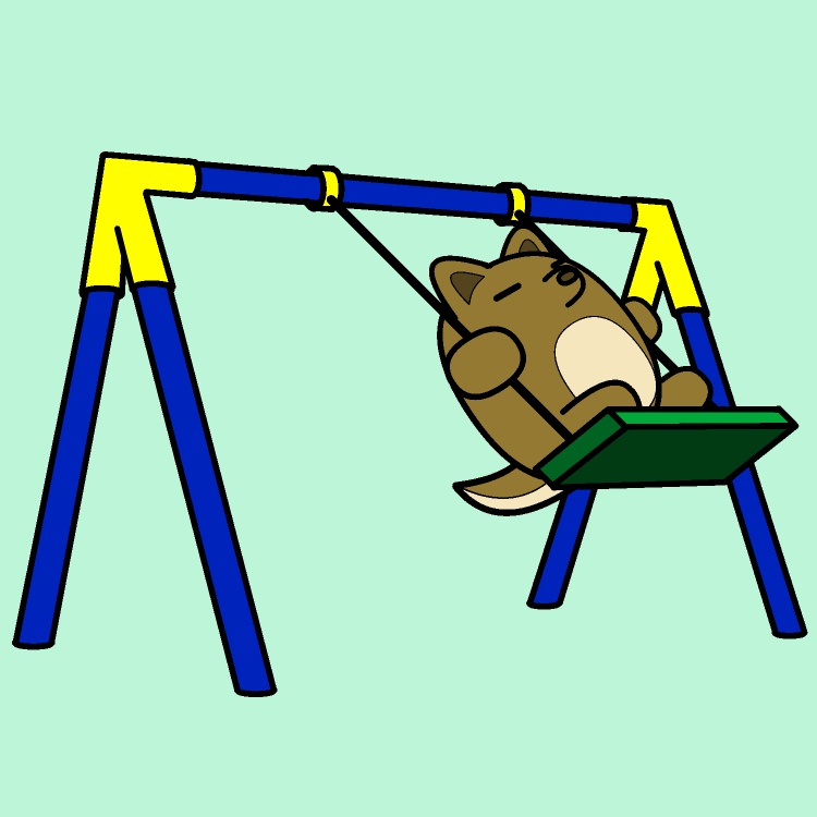 高速ブランコ犬GIFアニメ