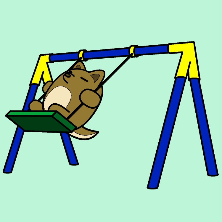 高速ブランコ犬GIFアニメ