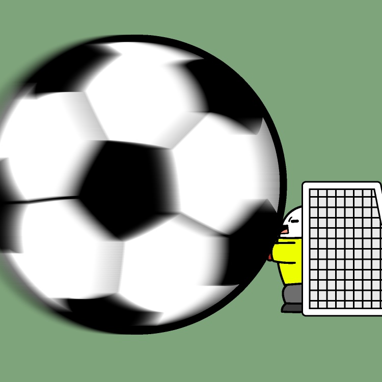 巨大なボールサッカーGIFアニメ