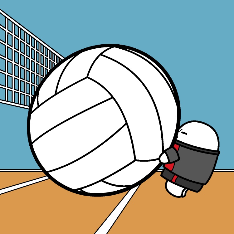 巨大バレーボールGIFアニメ