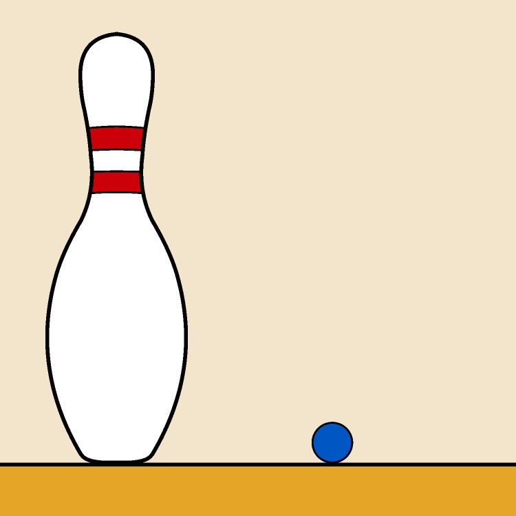 巨大ボーリングピンGIFアニメ