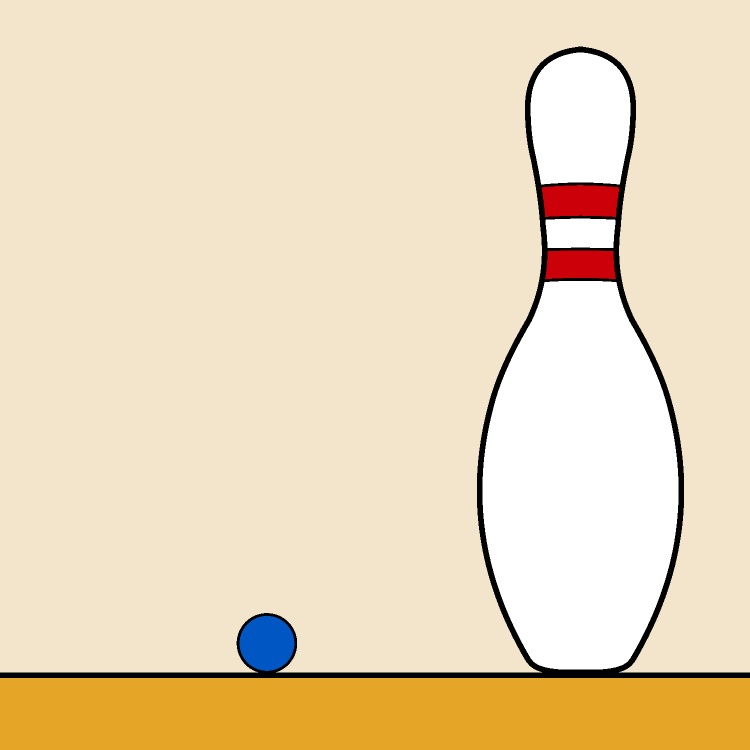 巨大ボーリングピンGIFアニメ