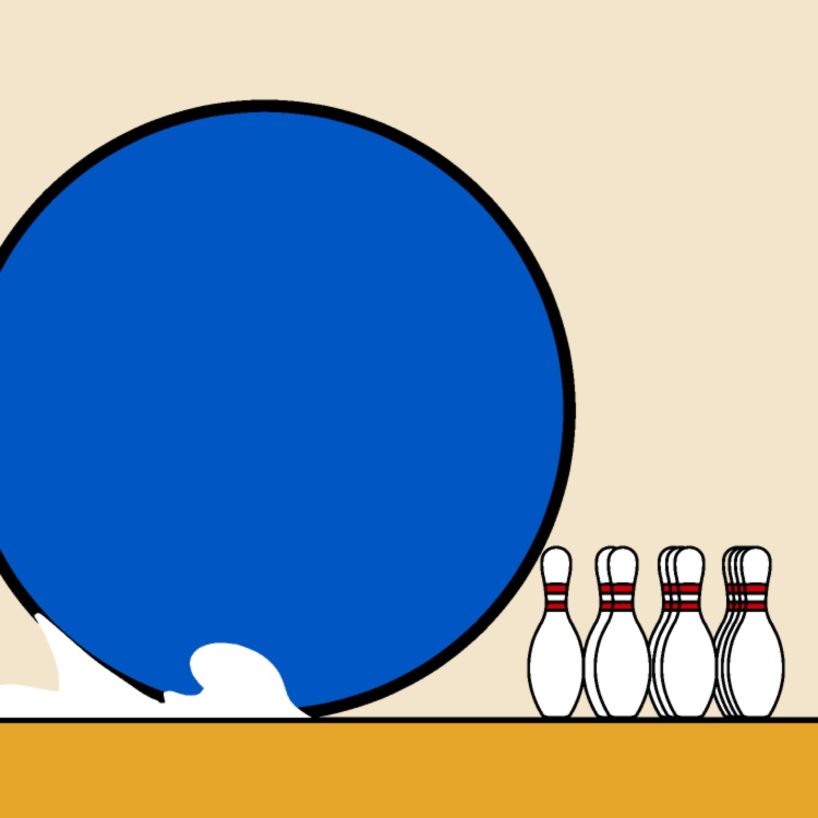 巨大ボーリングボールGIFアニメ