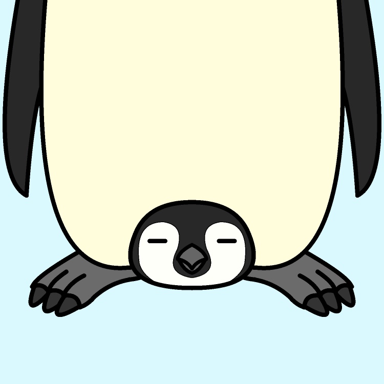 赤ちゃんペンギンきょろきょろGIFアニメ