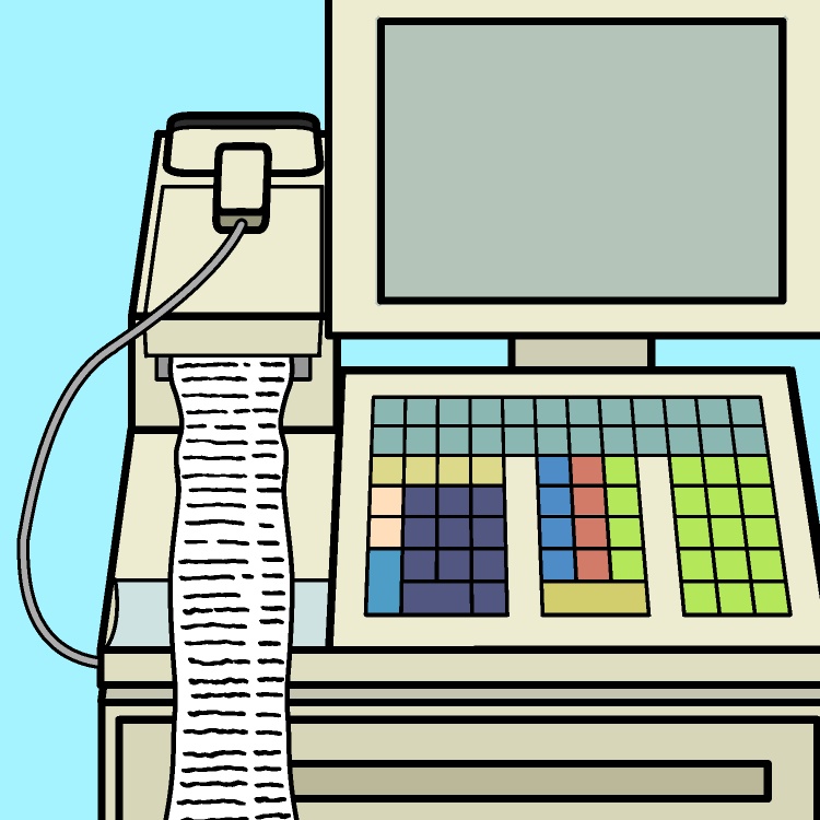 無限レシート印刷GIFアニメ