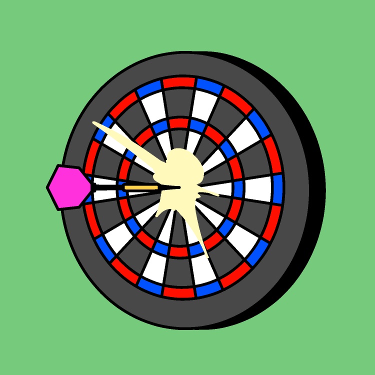 突き抜けダーツGIFアニメ