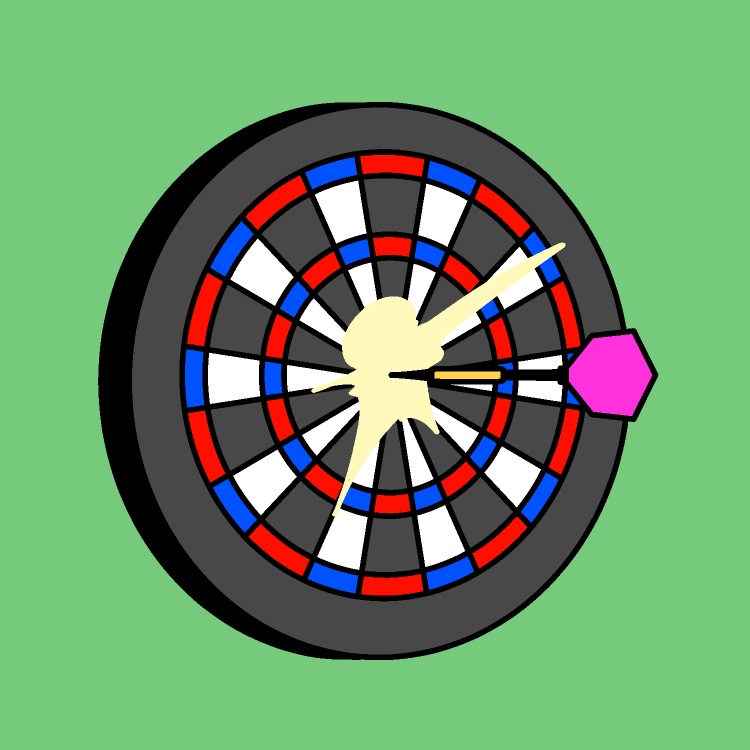 突き抜けダーツGIFアニメ