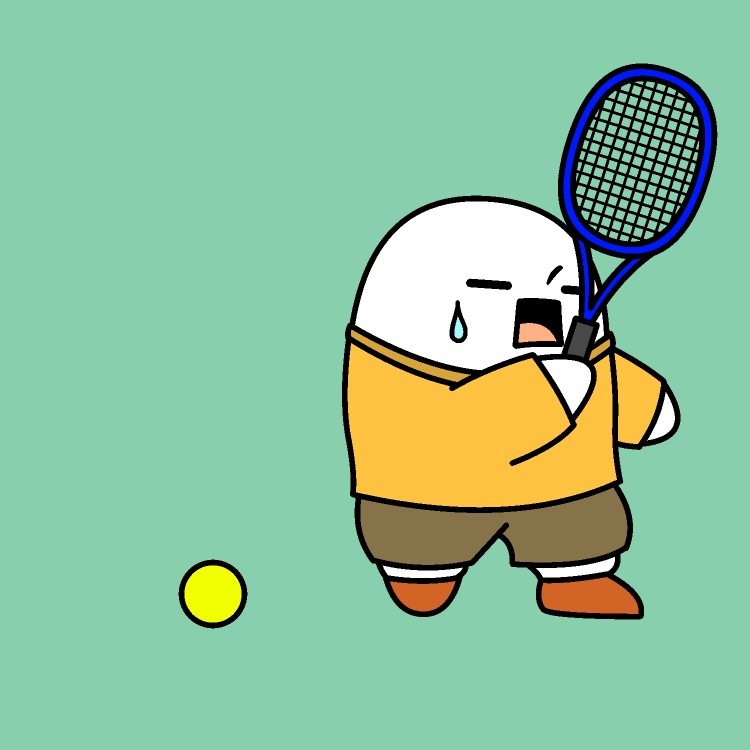 テニス空振りGIFアニメ