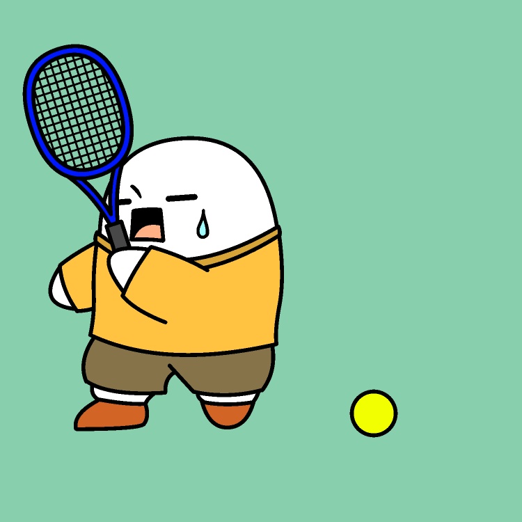 テニス空振りGIFアニメ
