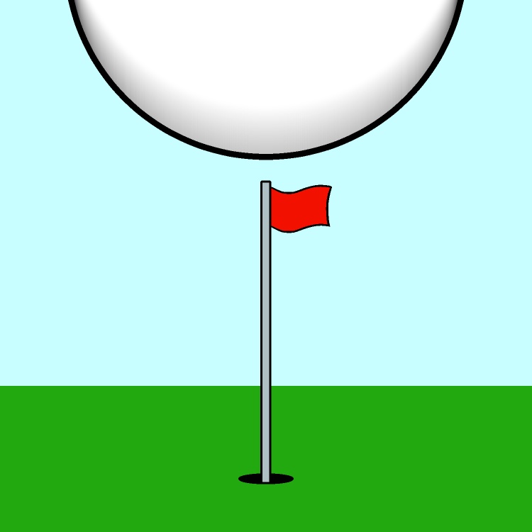 巨大ボールゴルフGIFアニメ