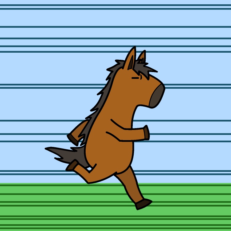 進化するダッシュ馬GIFアニメ