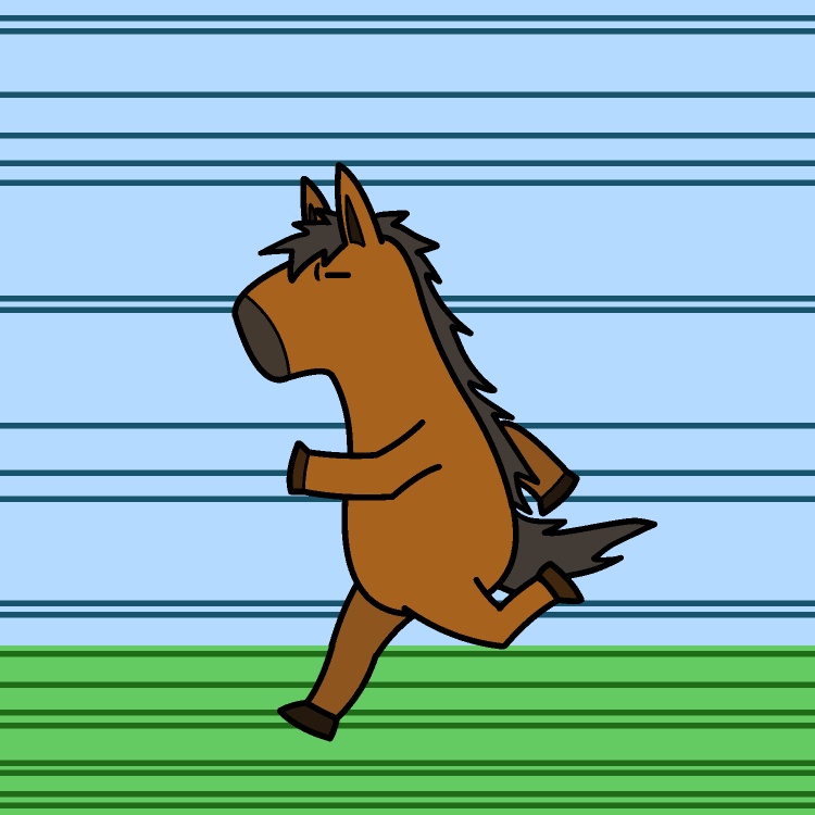 進化するダッシュ馬GIFアニメ