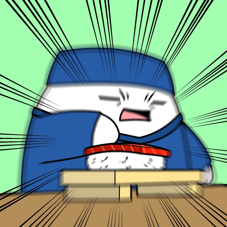 寿司出し即食いGIFアニメ