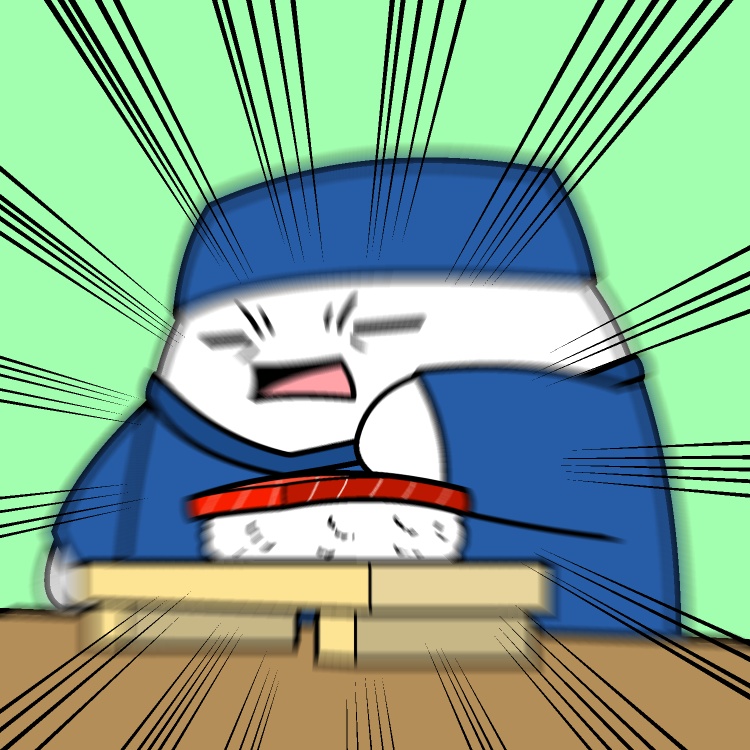 寿司出し即食いGIFアニメ