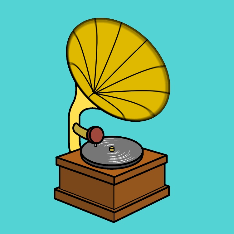 蓄音機GIFアニメ