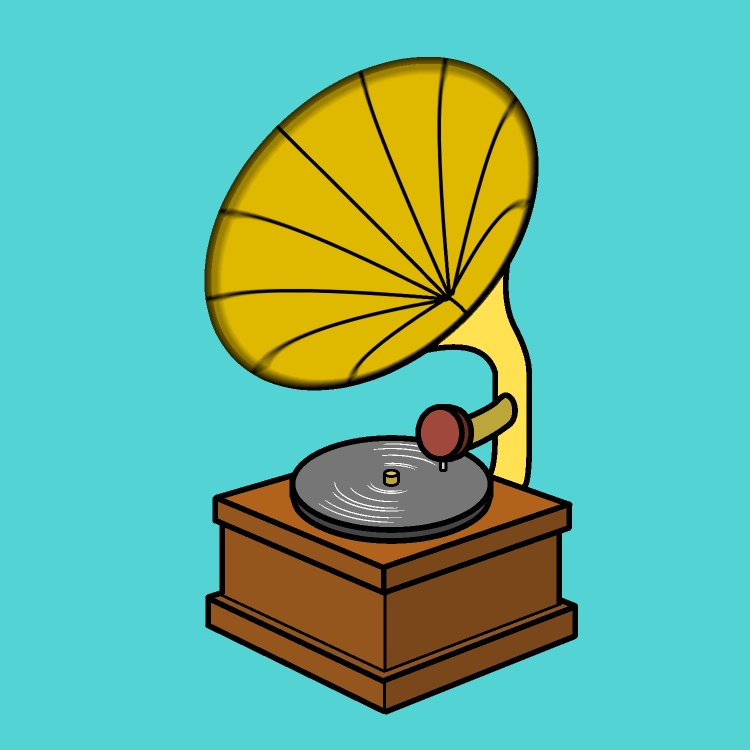 蓄音機GIFアニメ