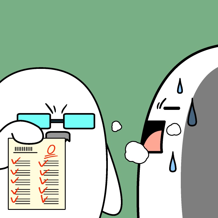 0点テスト焦りGIFアニメ