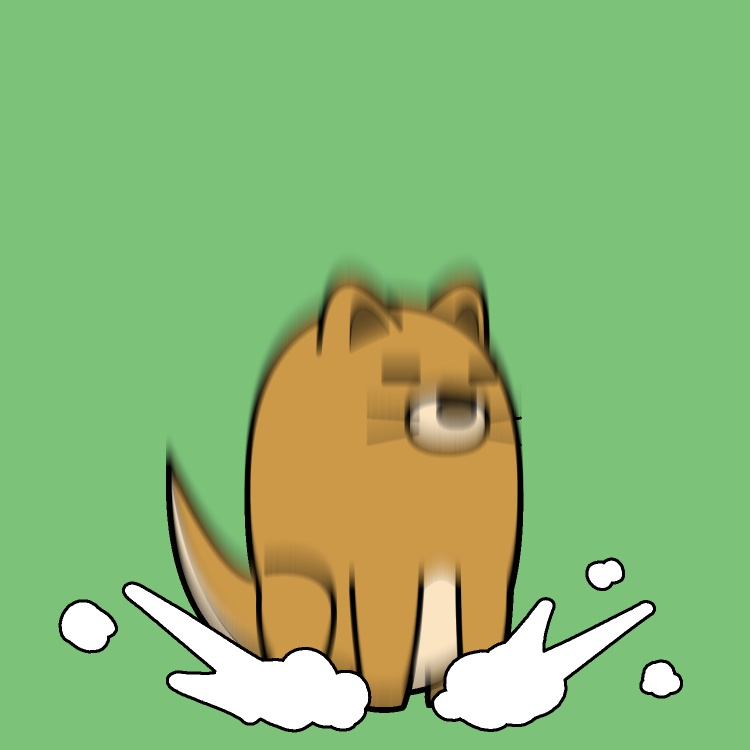 全力おすわりイヌGIFアニメ