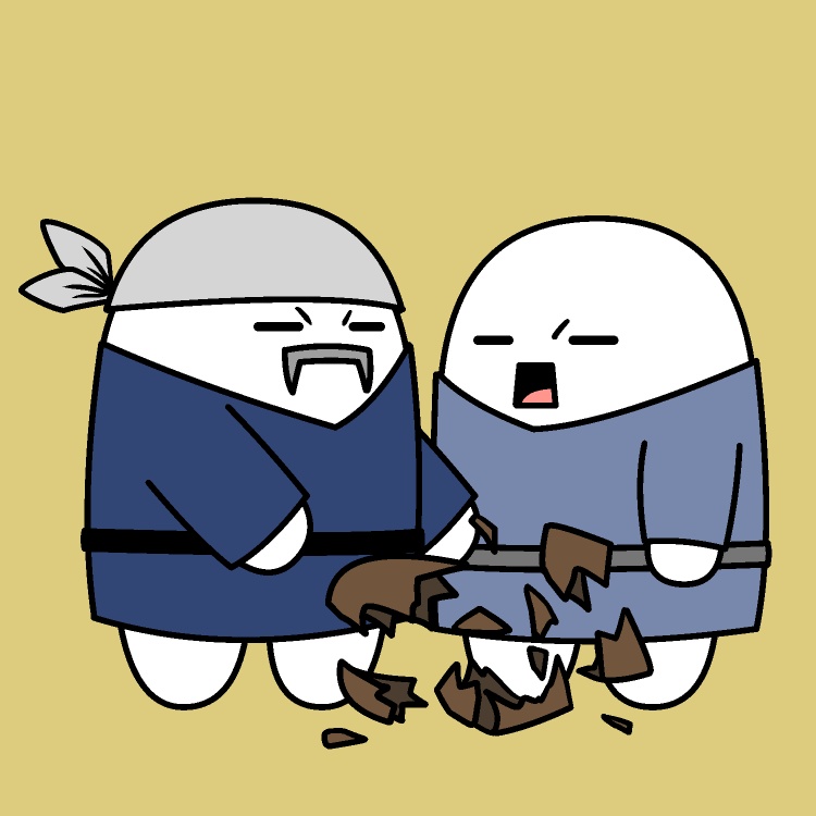 陶芸家ツボ割りGIFアニメ