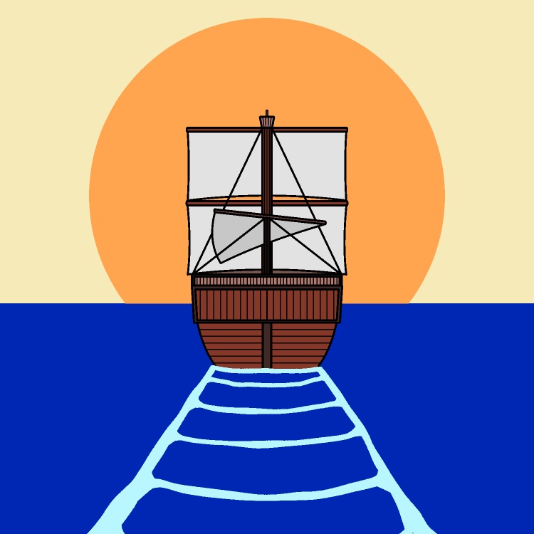 旅立つ船GIFアニメ