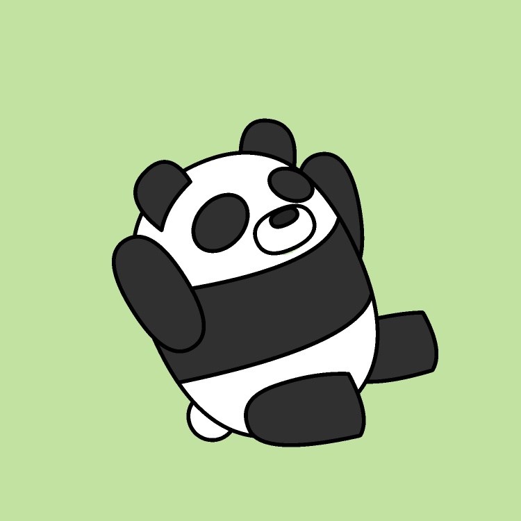 のび~ころんっ!パンダGIFアニメ