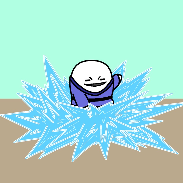 氷の魔法攻撃！GIFアニメ