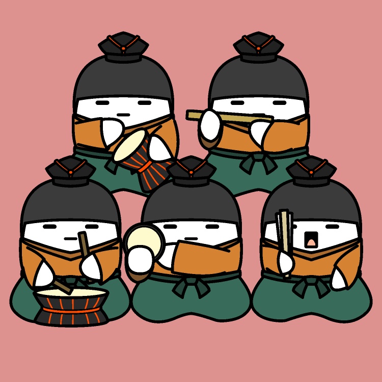 五人囃子GIFアニメ