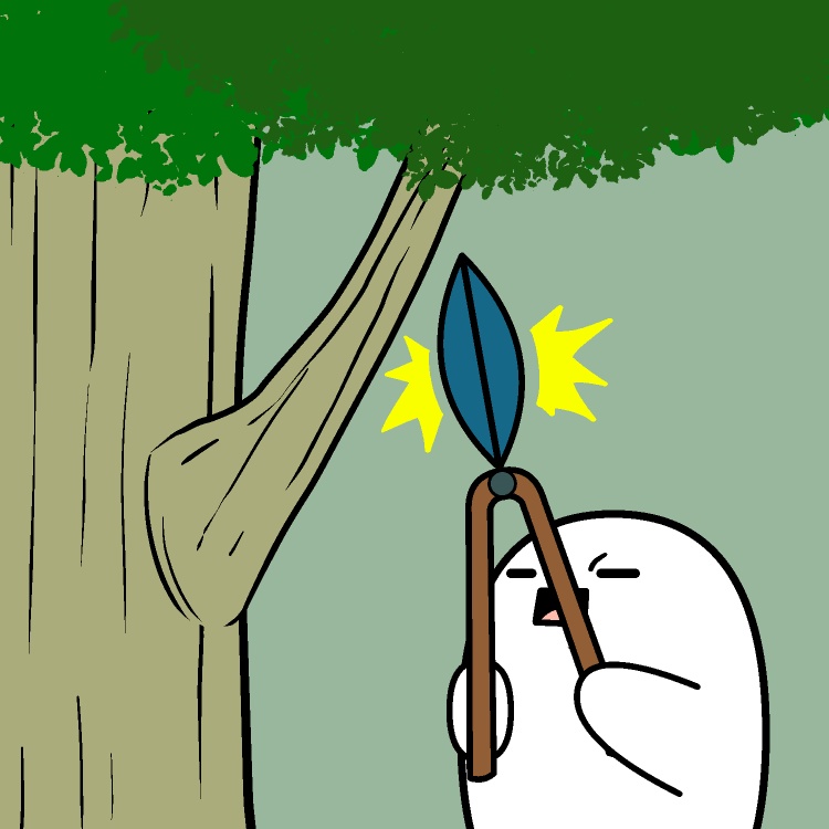 ハサミ避け枝GIFアニメ