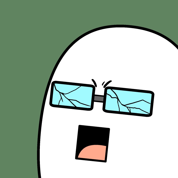 メガネ割れショックGIFアニメ