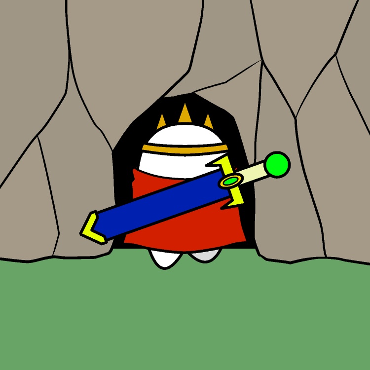 剣引っかかり勇者GIFアニメ