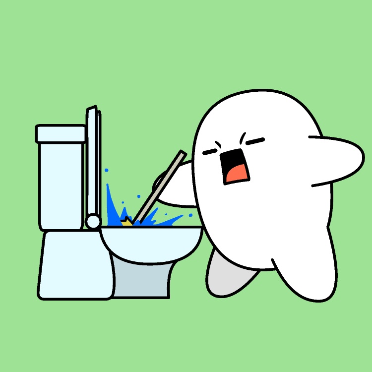 全力トイレ掃除GIFアニメ