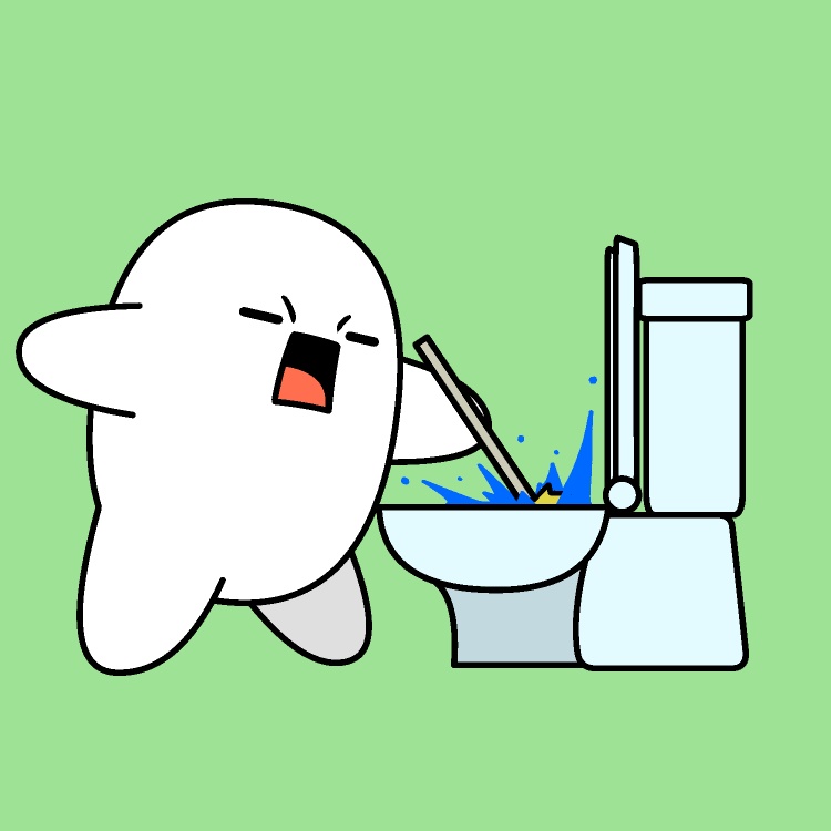 全力トイレ掃除GIFアニメ