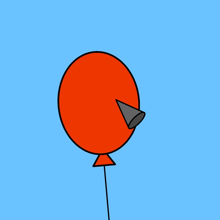 全然割れない風船GIFアニメ
