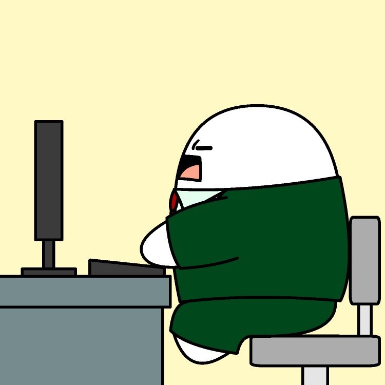 寝て起きて働いてGIFアニメ