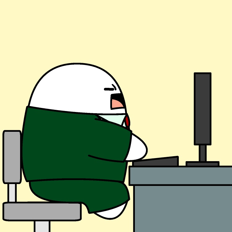 寝て起きて働いてGIFアニメ