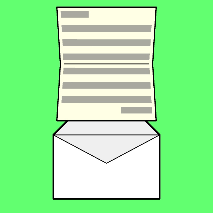 手紙を送るGIFアニメ