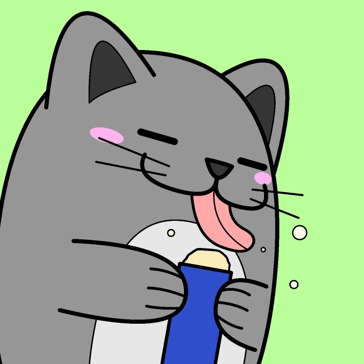 ネコおやつペロペロGIFアニメ