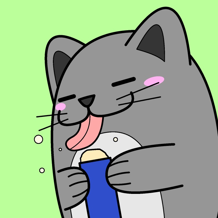 ネコおやつペロペロGIFアニメ