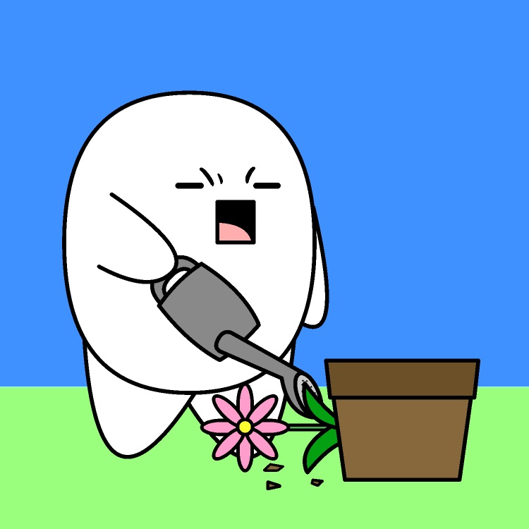 横から咲く花GIFアニメ