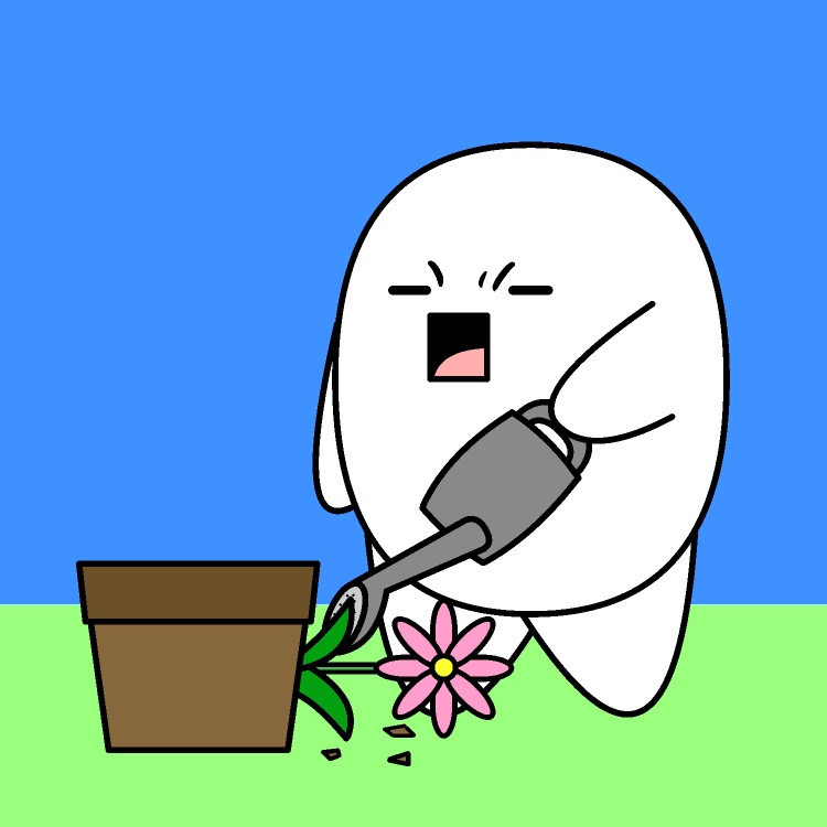 横から咲く花GIFアニメ