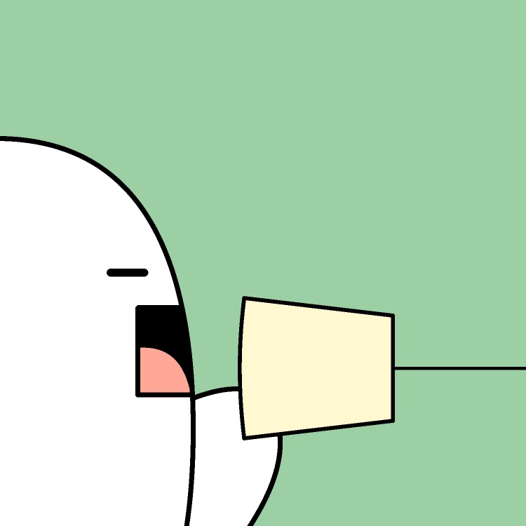 糸電話交流GIFアニメ