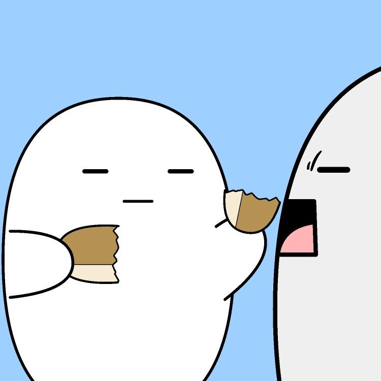 パン小さい方渡しGIFアニメ