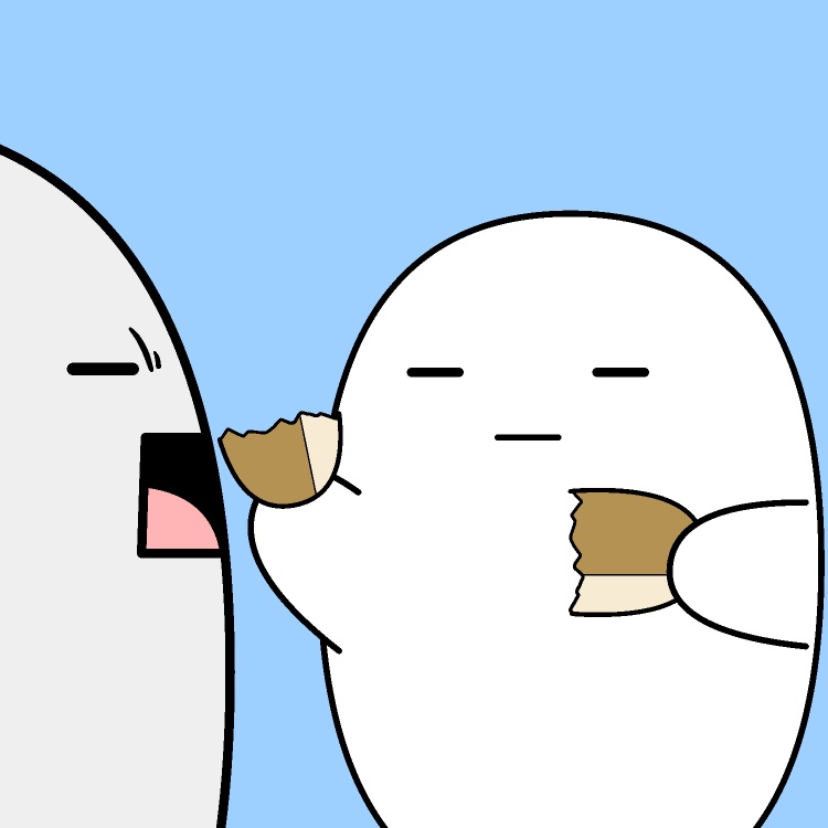 パン小さい方渡しGIFアニメ