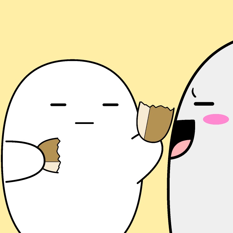 パン大きい方渡しGIFアニメ