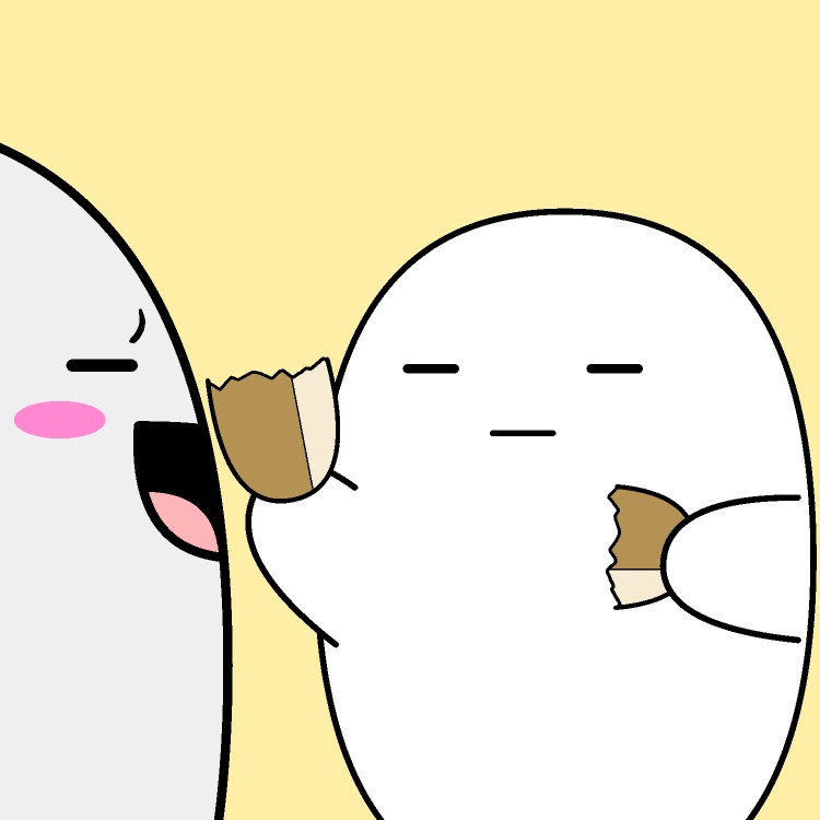 パン大きい方渡しGIFアニメ