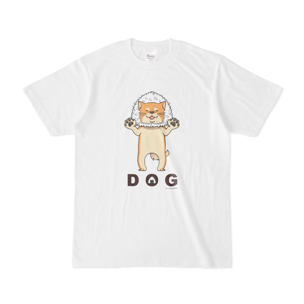 おにぎり犬Tシャツ（全面・白）